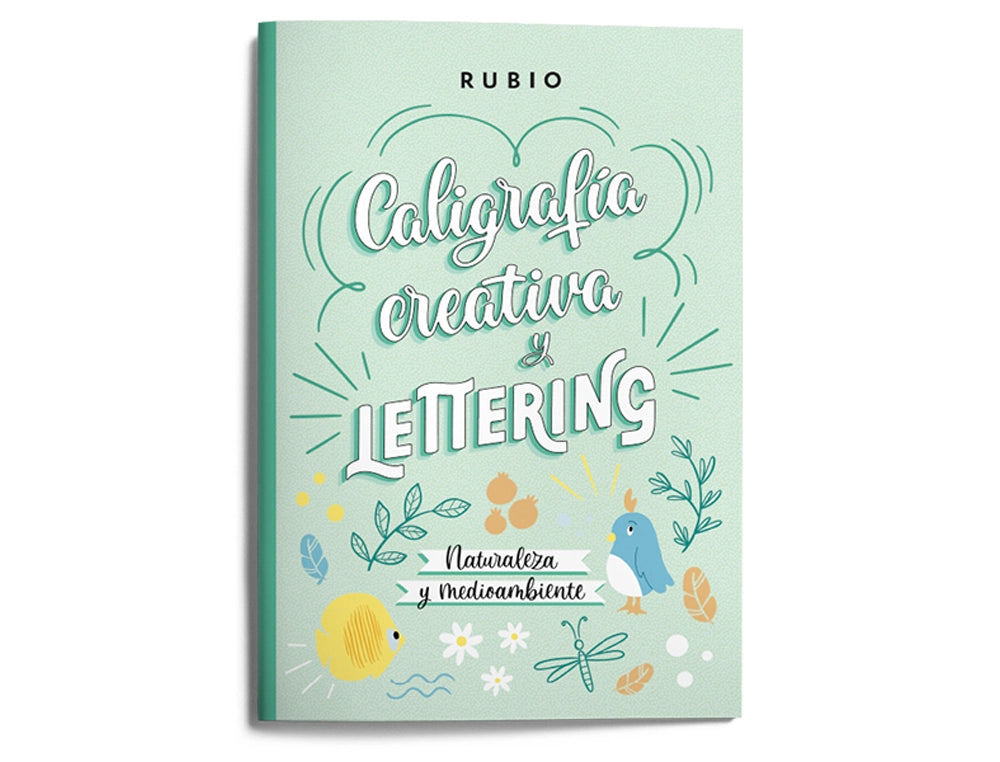 RUBIO - Cuaderno Para Colorear. Caligafía Creativa y Lettering. Verde