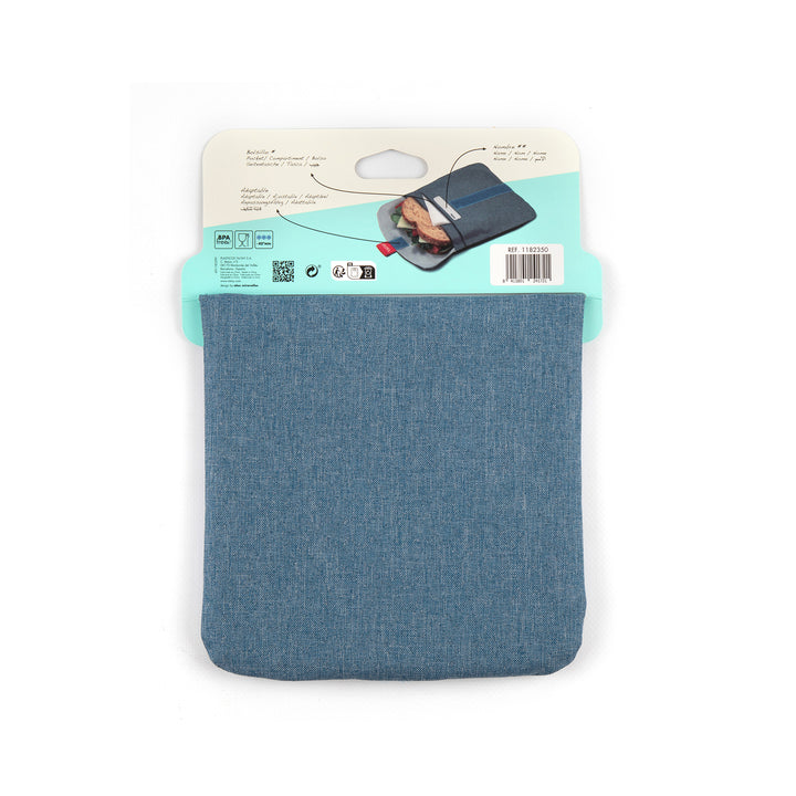 TATAY Pocket - Porta Bocadillos Urban Food Textil Reutilizable e Impermeable. Denim Blue