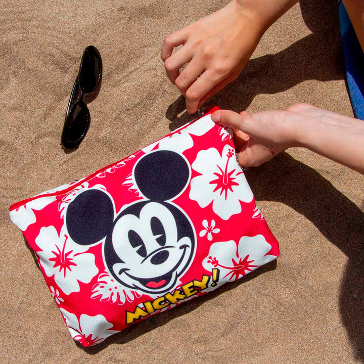 KARACTERMANIA - Bolsa de Playa Soleil con Neceser de Regalo. Mickey Mouse Hawaii