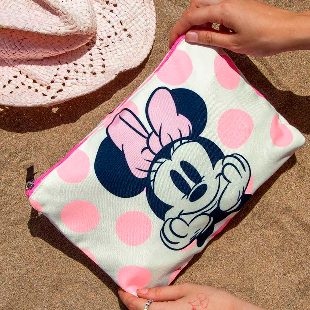 KARACTERMANIA - Bolsa de Playa Soleil con Neceser de Regalo. Mickey Mouse Dots