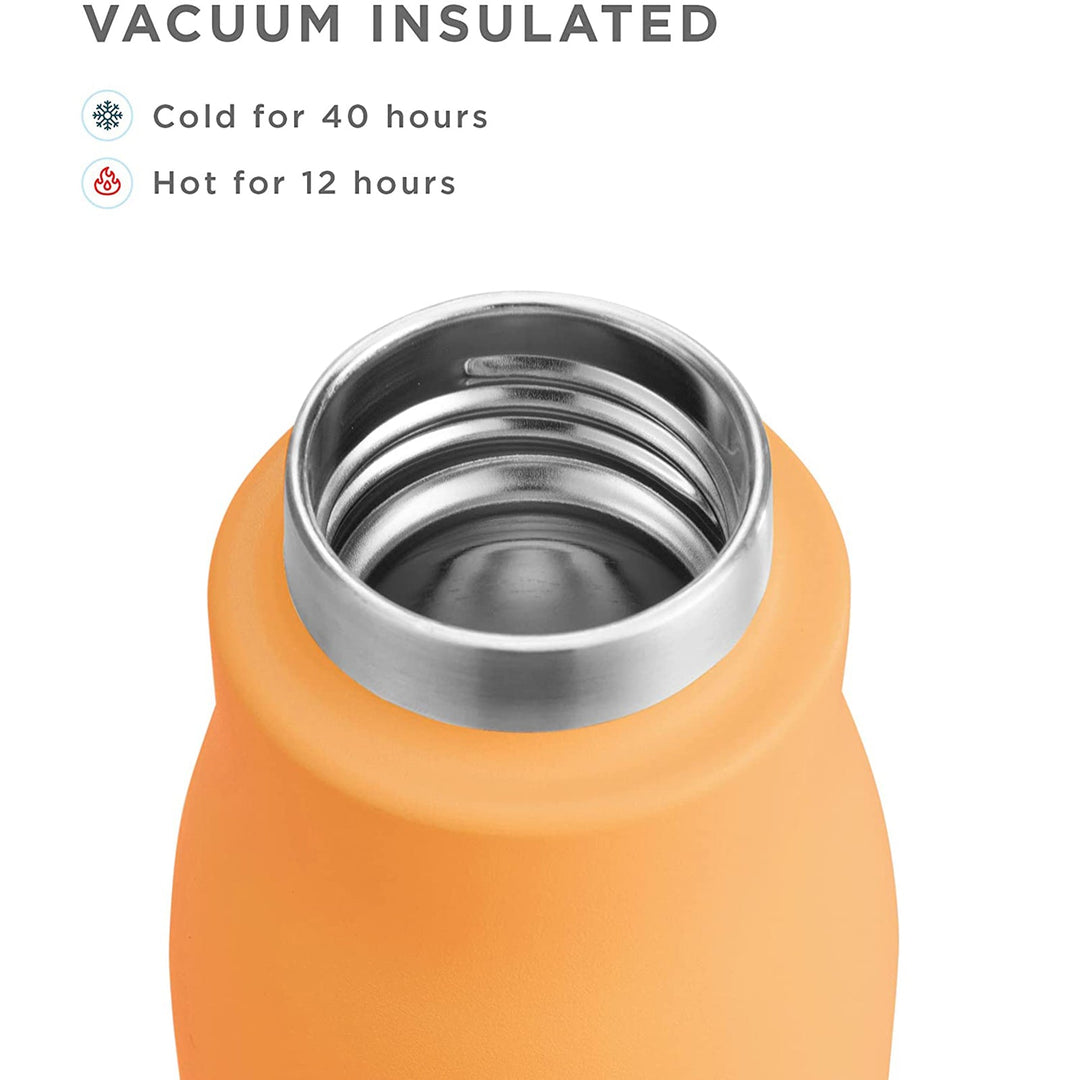 ZOKU PC - Botella Térmica de 0.5L en Acero Inoxidable de Doble Pared. Orange