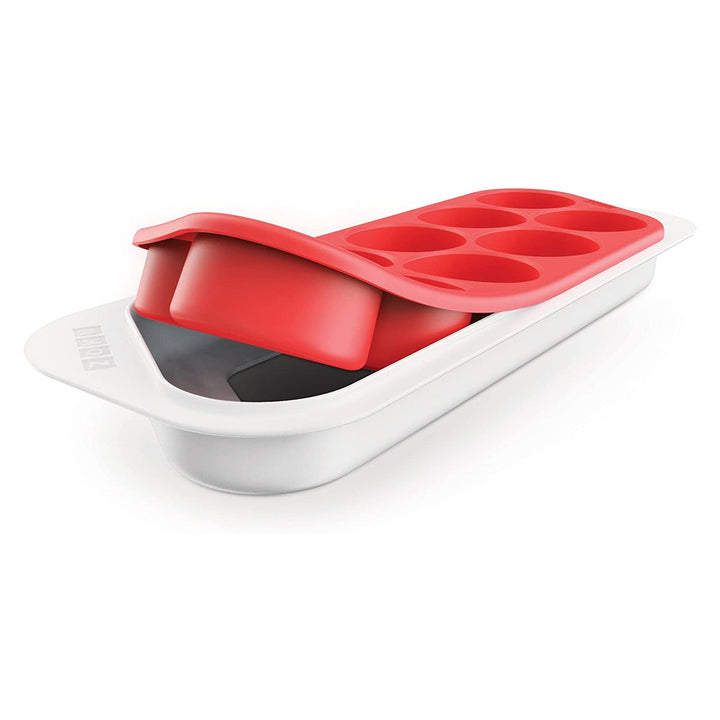 ZOKU Cool Moji - Bandeja Cubitera en Silicona en Forma de Emoticonos. Rojo