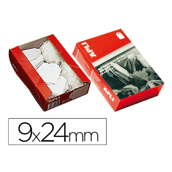 APLI - Etiquetas Colgantes Apli 384 9x24 mm Caja de 1000 Unidades
