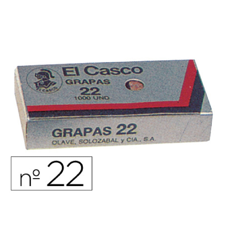 EL CASCO - Grapas el Casco Nº22 Caja de 1000 Unidades