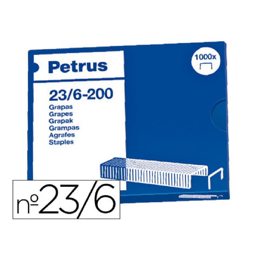 PETRUS - Grapas Petrus no23/6 Caja de 1000 Unidades