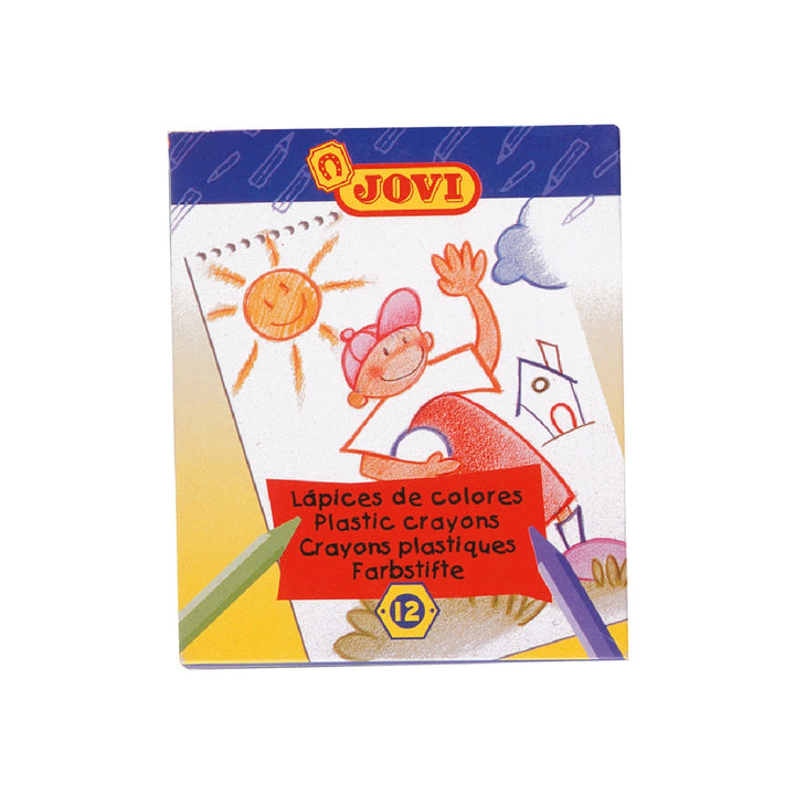 JOVI - Lapices Cera Jovi Hexagonal Caja de 12 Unidades Colores Surtidos