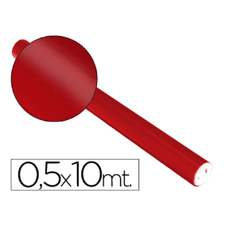 SADIPAL - Papel Metalizado Rojo Rollo Continuo de 0.5 X 10 mt