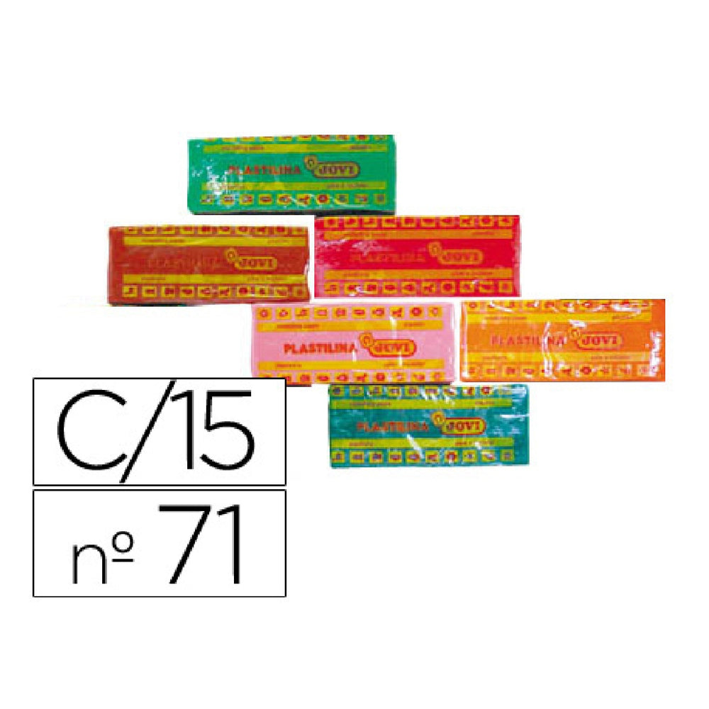 JOVI - Plastilina Jovi 71 Tamano Mediano Caja de 15 Unidades Colores Surtidos