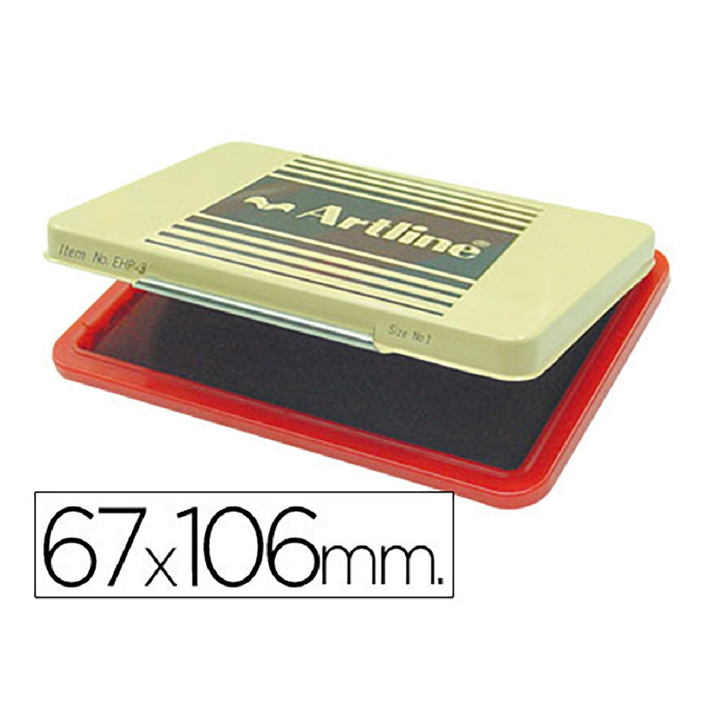 ARTLINE - Tampon Artline Ehp-3 Rojo Base de Plastico 67x106 mm