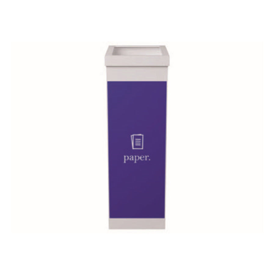 PAPERFLOW - Contenedor Papelera Reciclaje Paperflow Con Tapa Poliestireno Para Papeles 60 L 76x36.3x26.3 cm