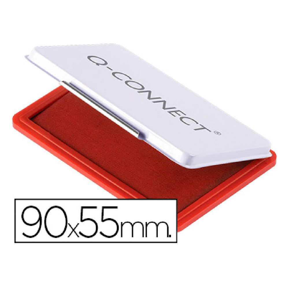 Q-CONNECT - Tampon Q-Connect Nº3 90x55 mm Rojo