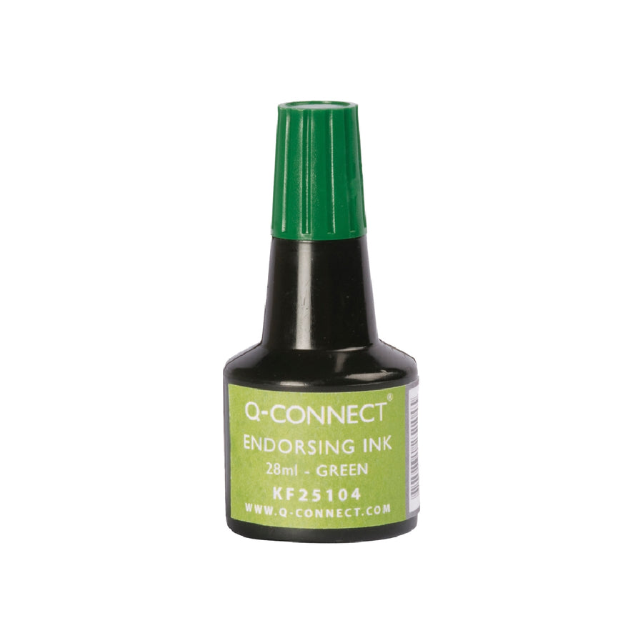 Q-CONNECT - Tinta Tampon Q-Connect Verde Bote 28 ML