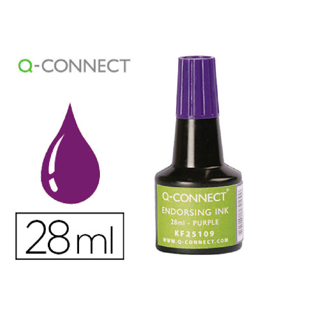 Q-CONNECT - Tinta Tampon Q-Connect Violeta Bote 28 ML