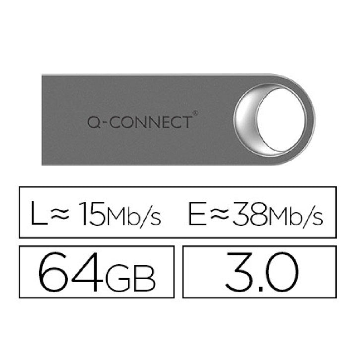 Q-CONNECT - Memoria Usb Q-Connect Flash Premium 64 GB 3.0