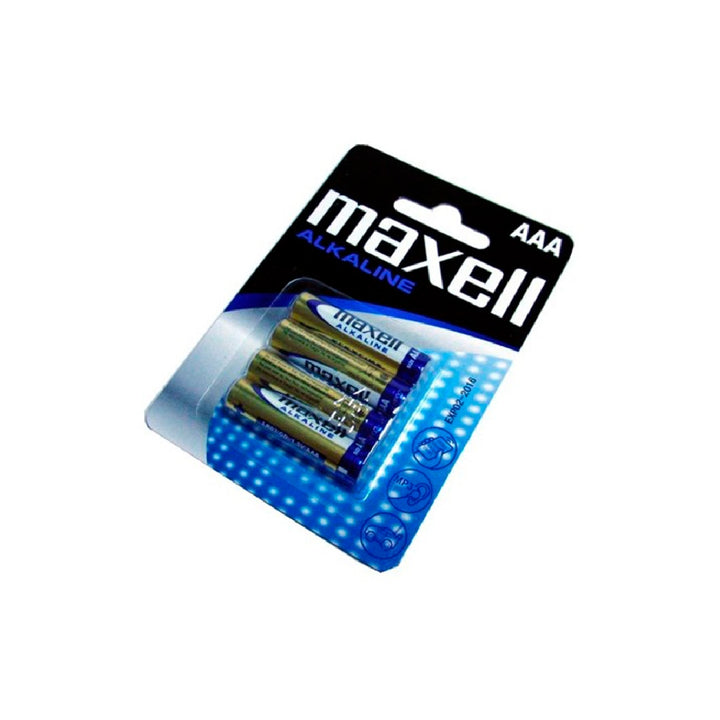 MAXELL - Pila Maxell Alcalina 1.5 V Tipo Aaa Lr03 Blister de 4 Unidades