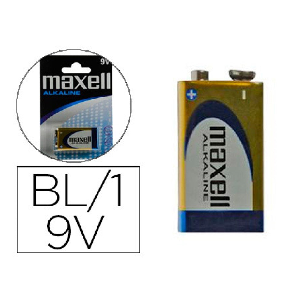 MAXELL - Pila Maxell Alcalina 9V Lr09 Blister de 1 Unidad