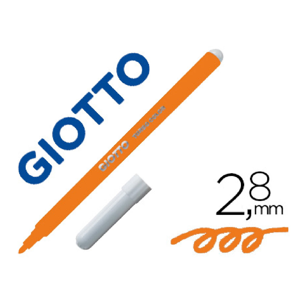 GIOTTO - Rotulador Giotto Turbo Color Lavable Con Punta Bloqueada Unicolor Naranja