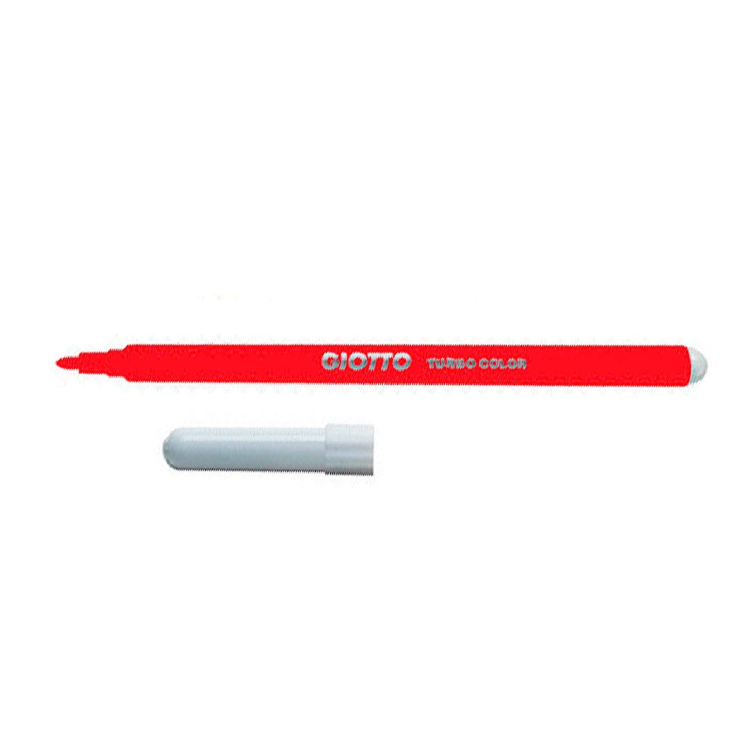 GIOTTO - Rotulador Giotto Turbo Color Lavable Con Punta Bloqueada Unicolor Rojo