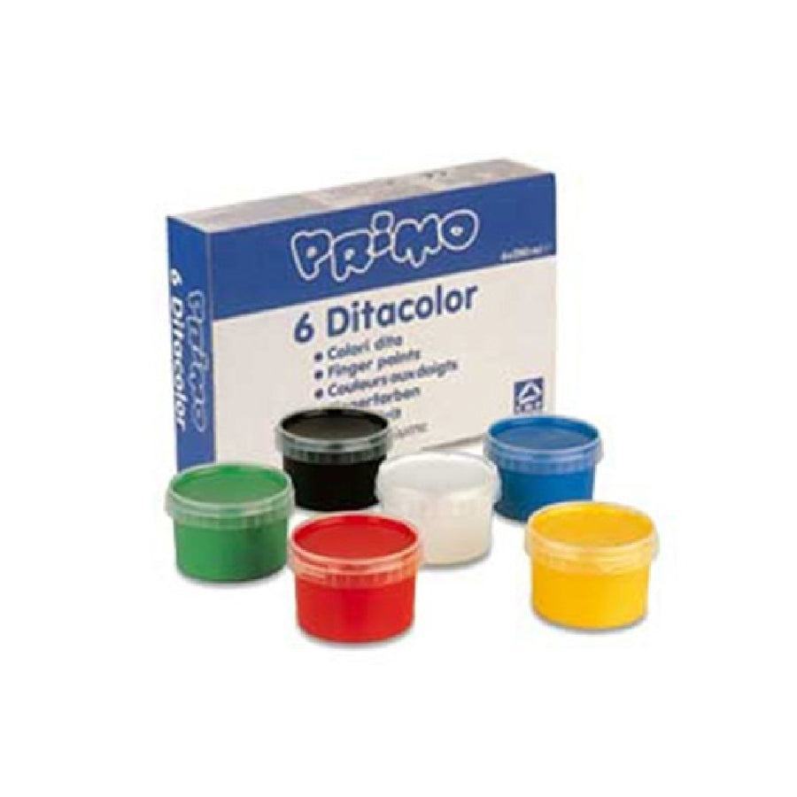PRIMO - Pintura de Dedos Primo 250 G Caja de 6 Unidades Colores Surtidos