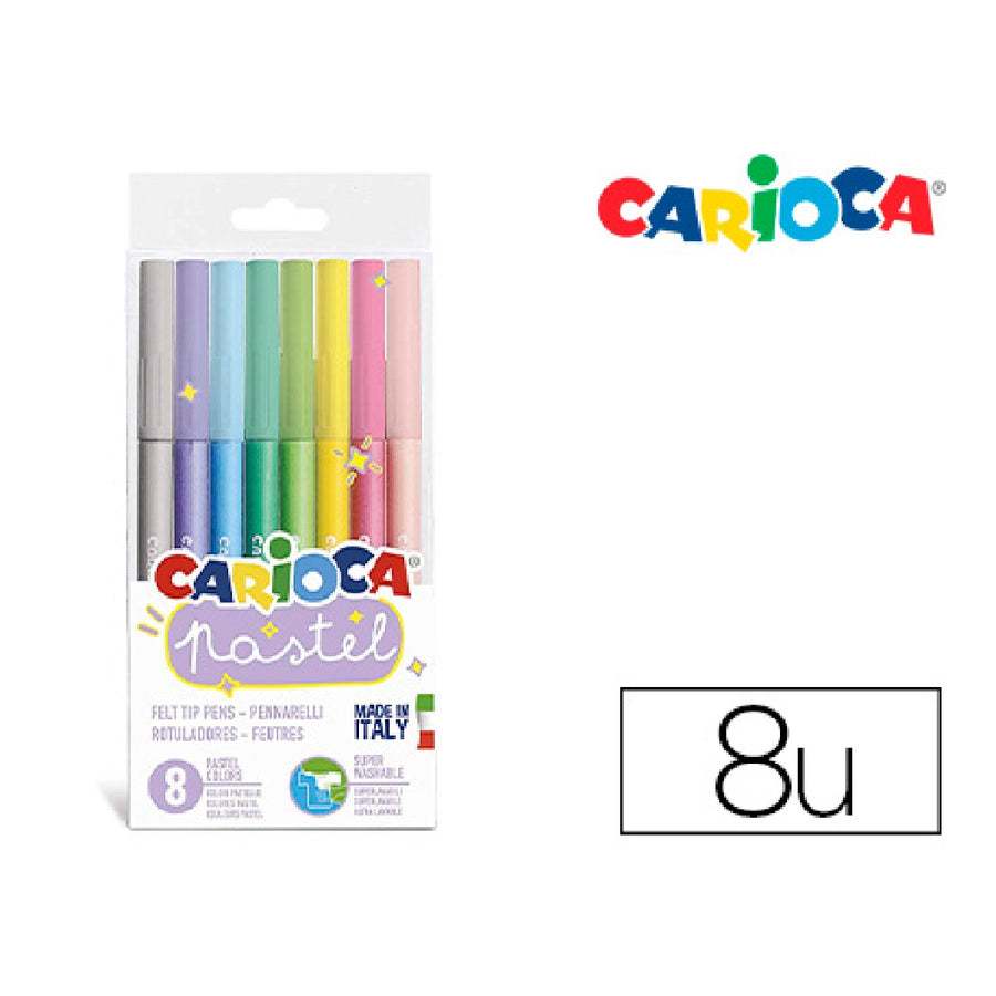 CARIOCA - Rotulador Carioca Pastel Blister de 8 Colores Surtidos