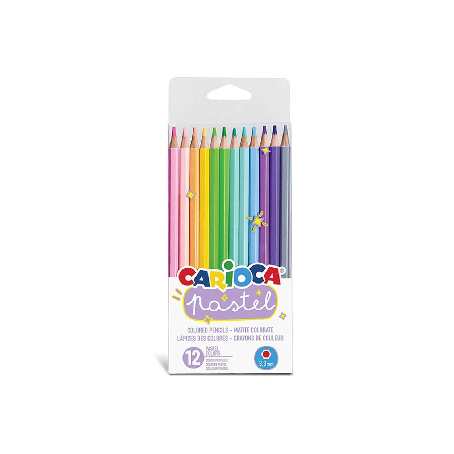 CARIOCA - Lapices de Colores Carioca Pastel Blister de 12 Colores Surtidos