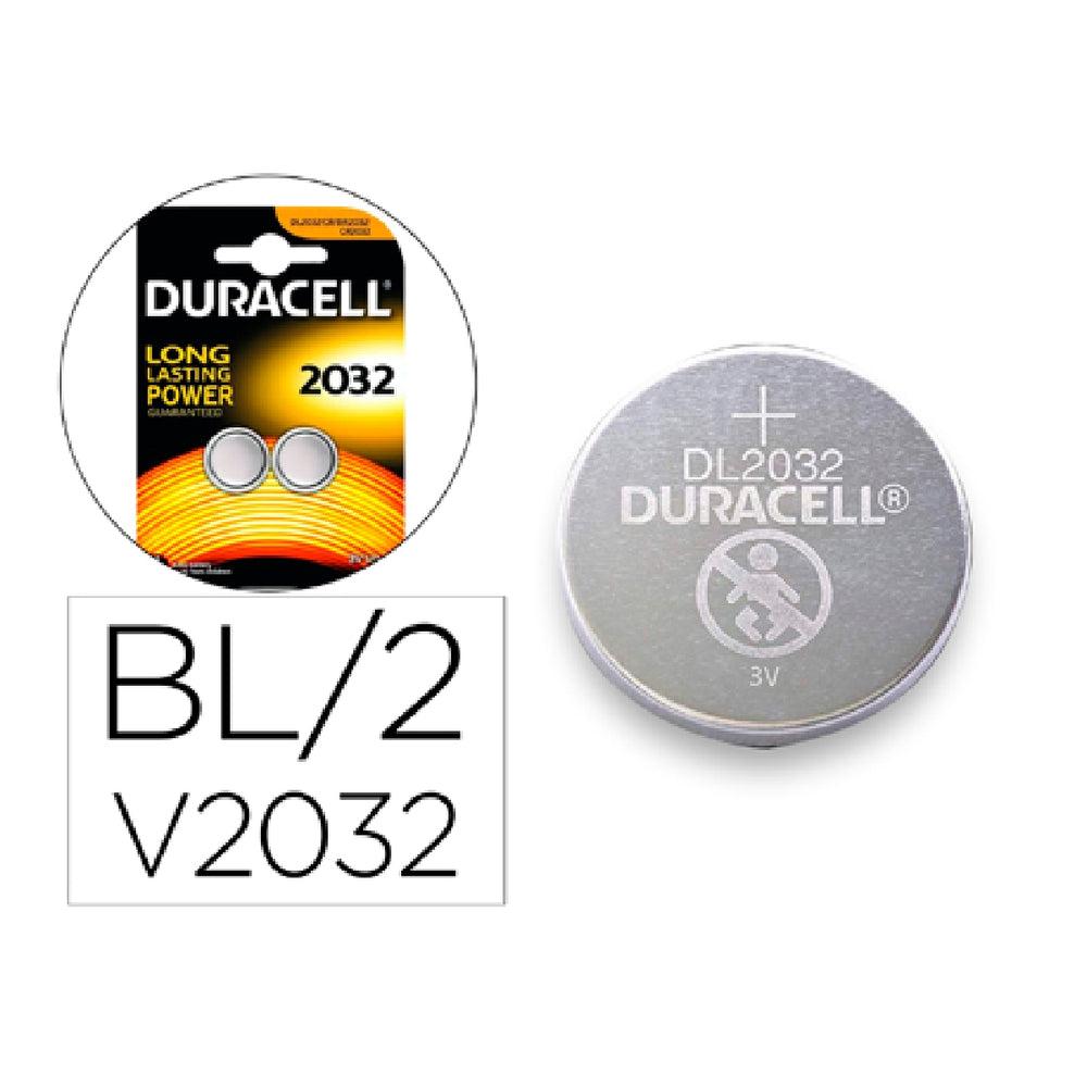 DURACELL - Pila Duracell Alcalina Boton Cr2032 Blister 2 Unidades