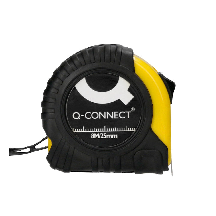 Q-CONNECT - Flexometro Q-Connect Con Freno Material Antichoque 25 mm de Ancho Longitud 8 mt
