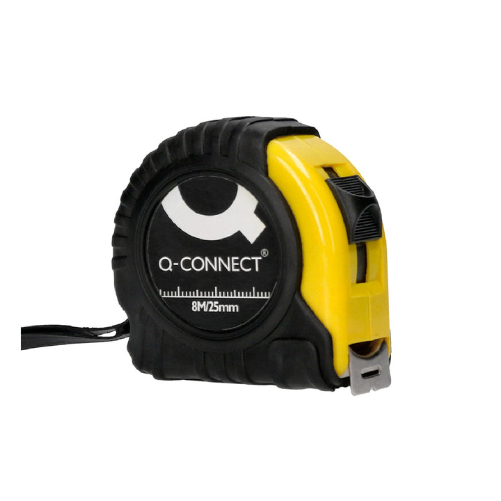 Q-CONNECT - Flexometro Q-Connect Con Freno Material Antichoque 25 mm de Ancho Longitud 8 mt