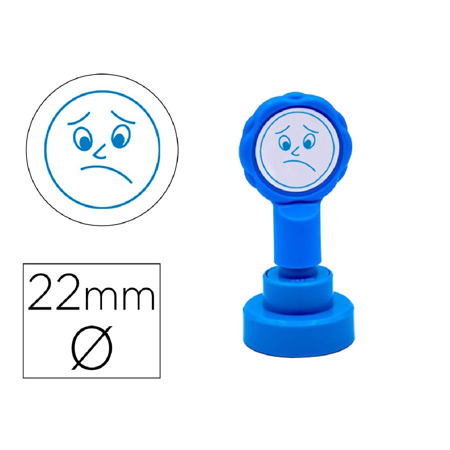 ARTLINE - Sello Artline Emoticono Disgusto Color Azul 22 mm Diametro