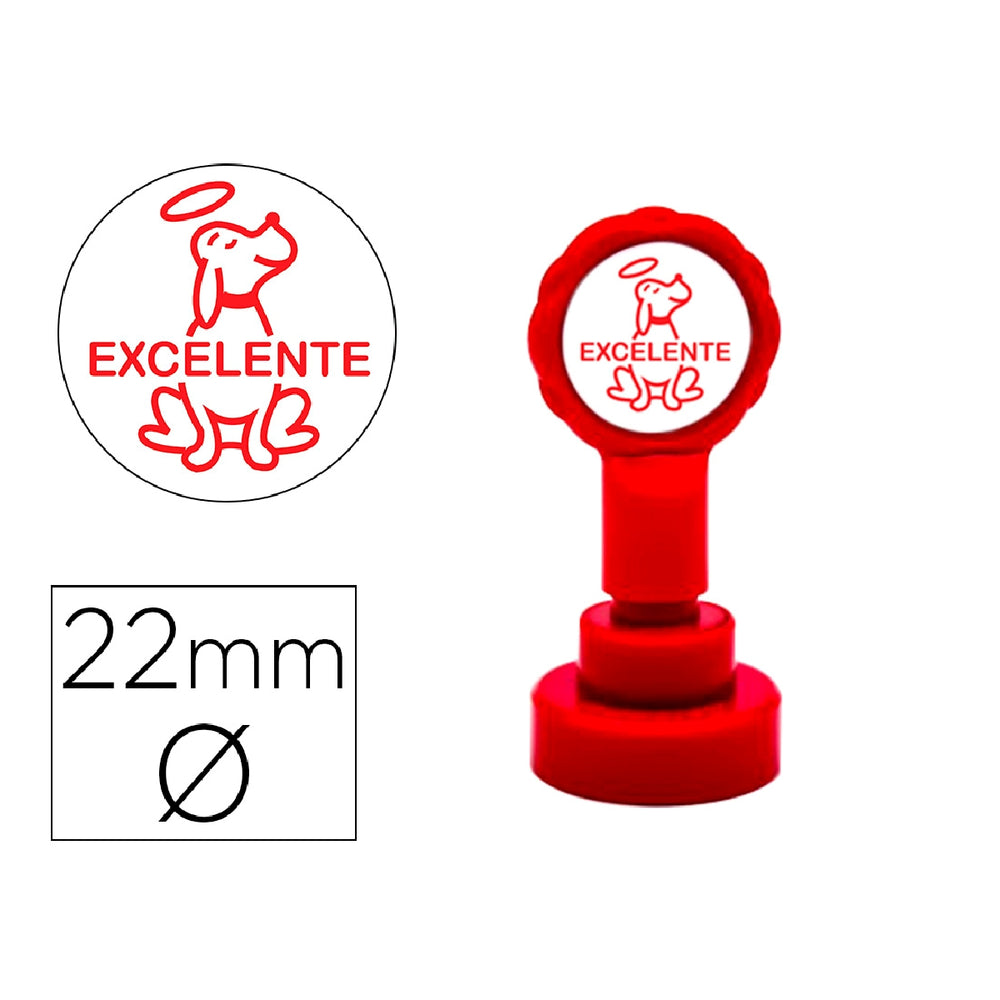 ARTLINE - Sello Artline Emoticono Excelente Color Rojo 22 mm Diametro