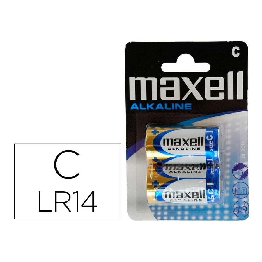 MAXELL - Pila Maxell Alcalina 1.5 V Tipo C Lr14 Blister de 2 Unidades