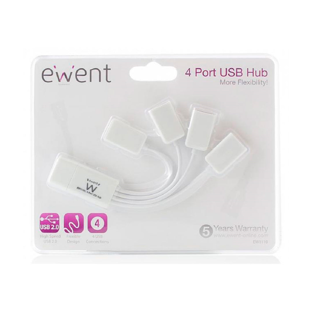 EWENT - Hub Ewent Flexible 4 Puertos Usb 2.0