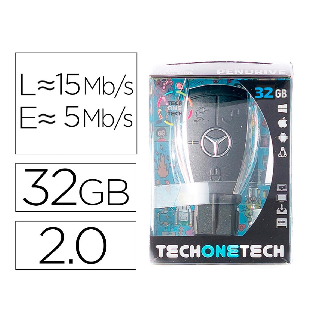 TECH ON TECH - Memoria Usb Tech ON Tech Llave Mercedes 32 GB