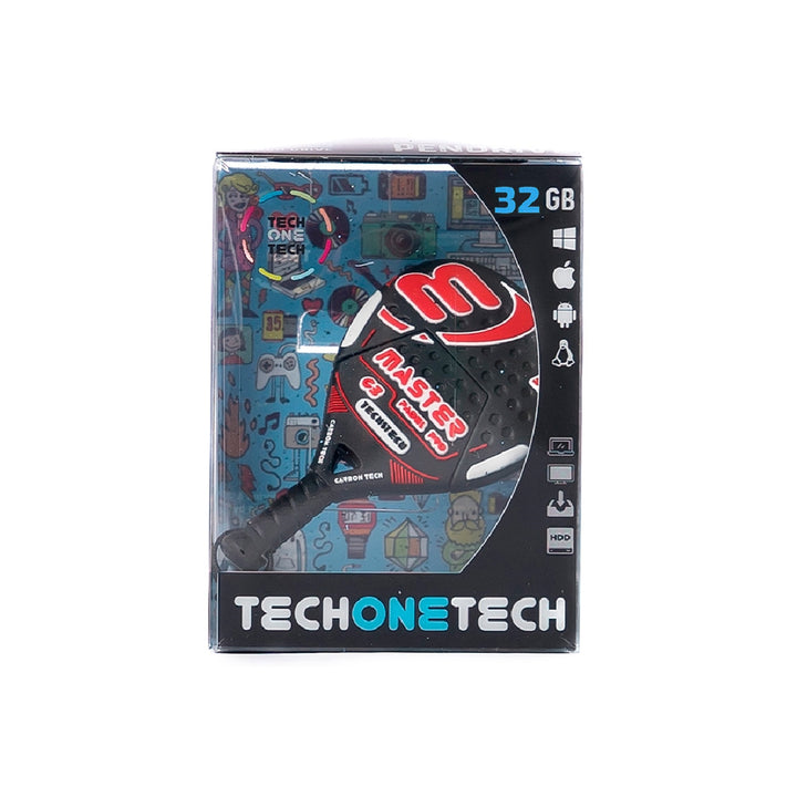 TECH ON TECH - Memoria Usb Tech ON Tech Raqueta Padel Roja 32 GB
