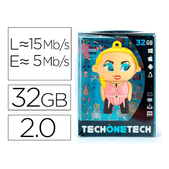 TECH ON TECH - Memoria Usb Tech ON Tech Madona 32 GB