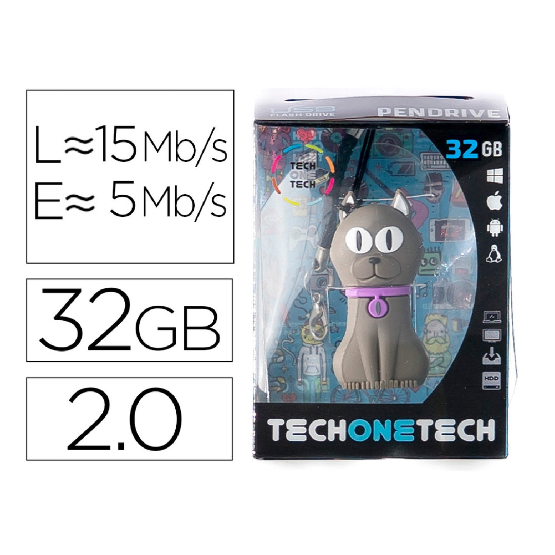 TECH ON TECH - Memoria Usb Tech ON Tech Felix The Cat 32 GB