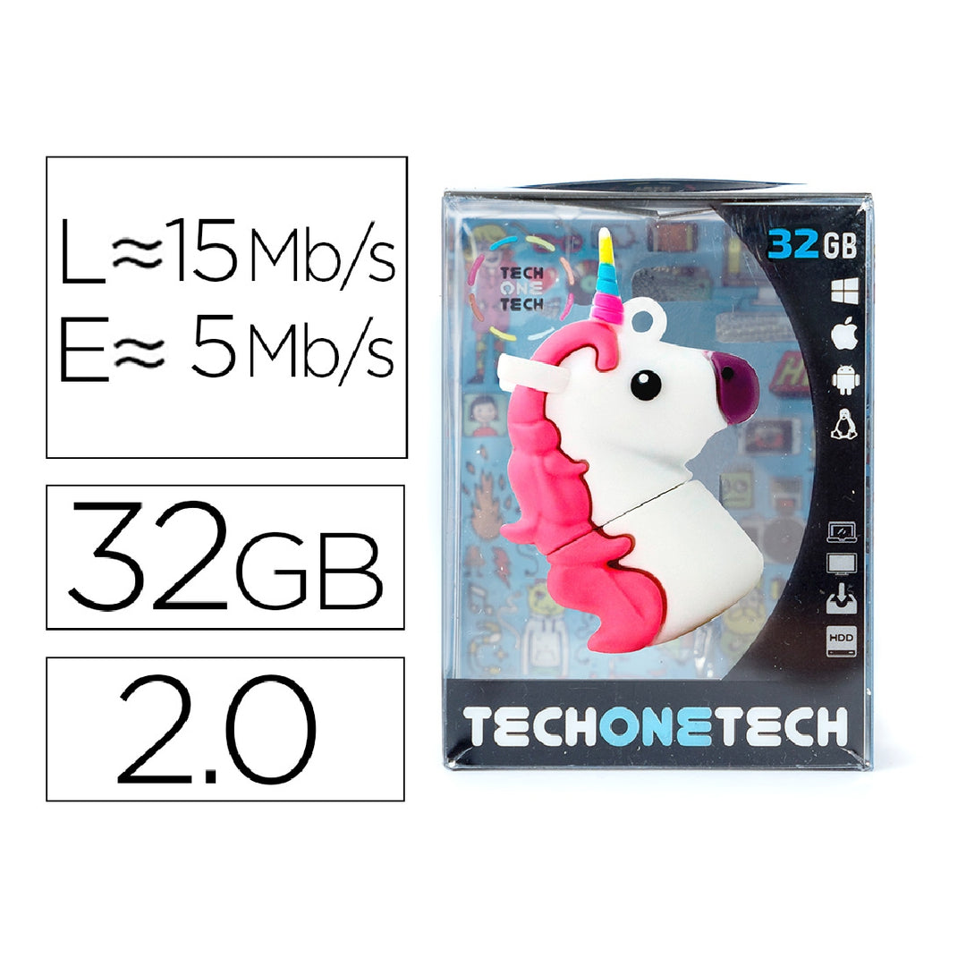 TECH ON TECH - Memoria Usb Tech ON Tech MI Unicornio 32 GB