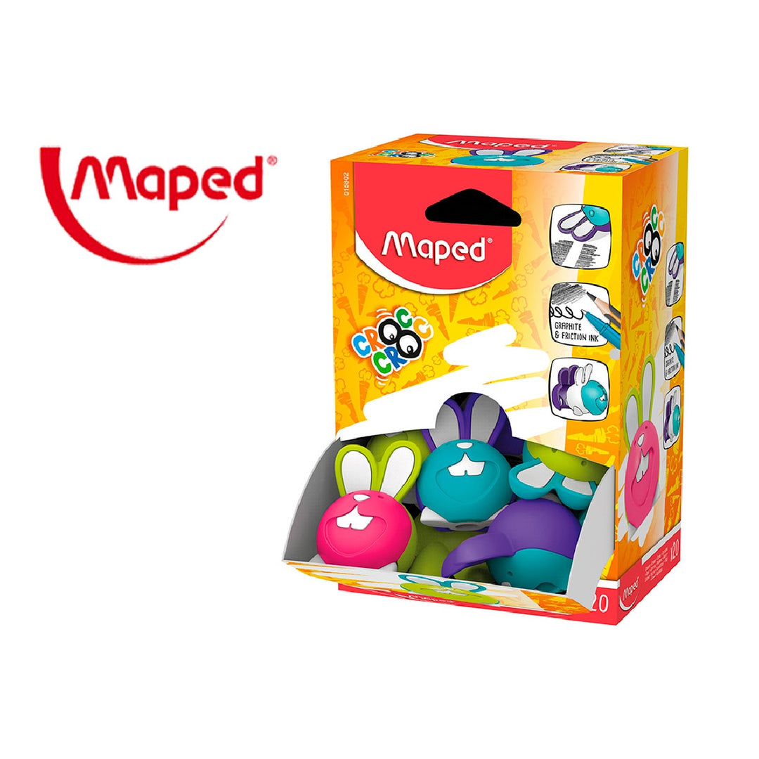 MAPED - Goma de Borrar Maped Croc Croc Duo Conejo Colores Surtidos