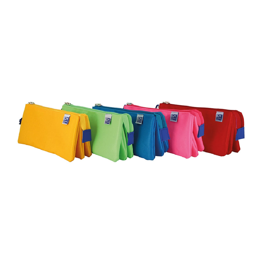 OXFORD - Bolso Escolar Portatodo Oxford Kangoo Kids Triple Colores Surtidos 220x80x100 mm