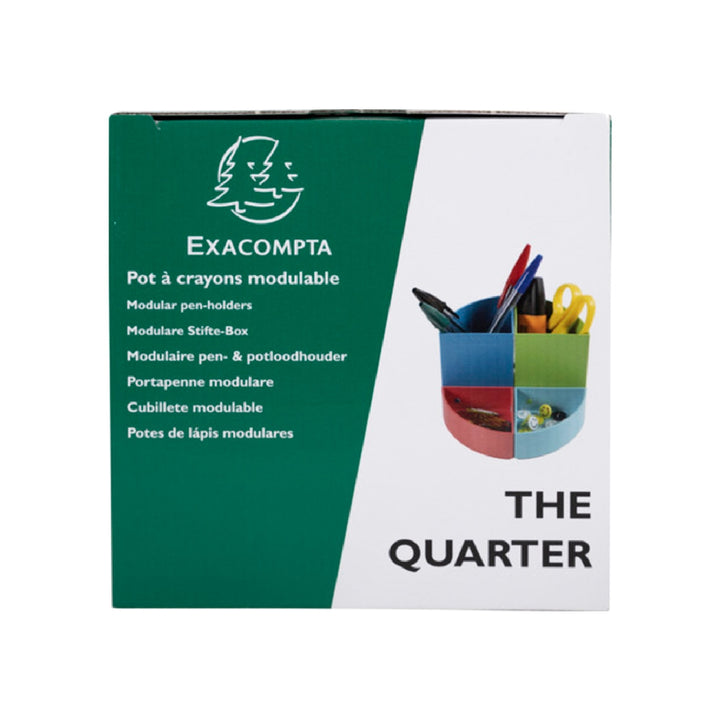 EXACOMPTA - Organizador de Sobremesa Exacompta Aquarel The Quarter 4 Compartimentos Modulables Colores Pastel 120x120x83 mm