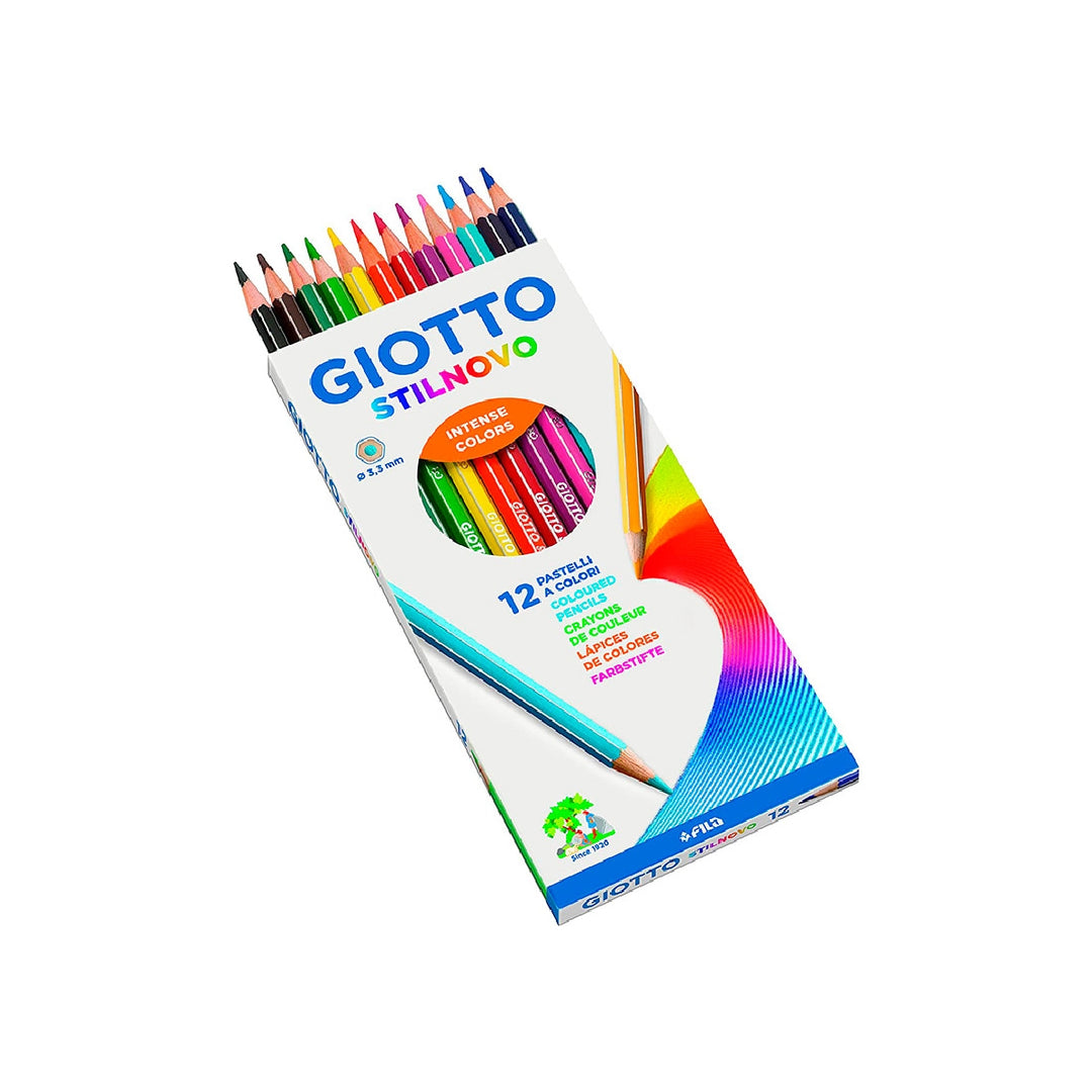 CARTON - Lapices de Colores Giotto Colors 3.0 Mina 3 mm Caja de 12 Colores Surtidos
