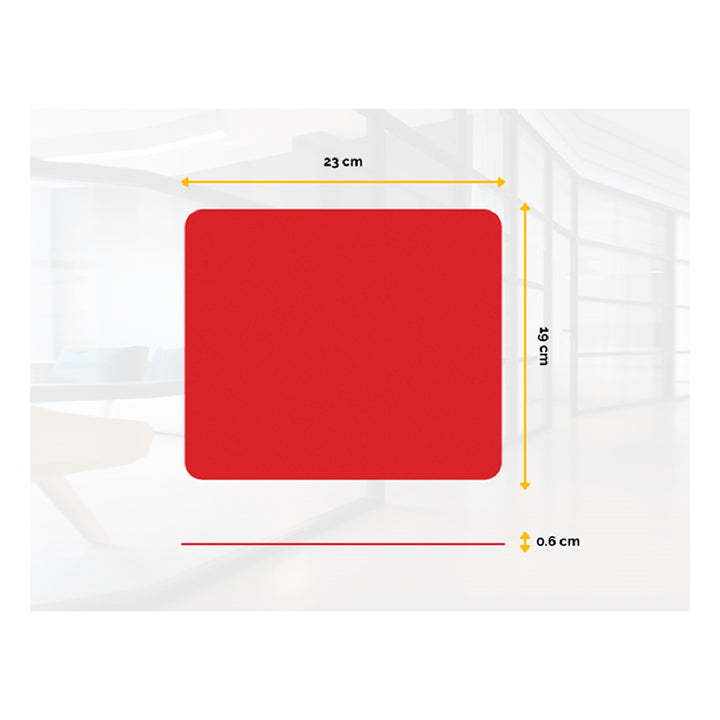 FELLOWES - Alfombrilla Para Raton Fellowes Estandar Reciclada 50% Color Rojo