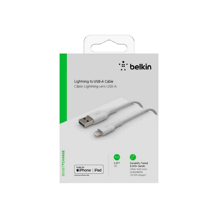 BELKIN - Cable Belkin Caa001bt1mwh Lightning a Usb-A Boost Charge Longitud 1 M Color Blanco