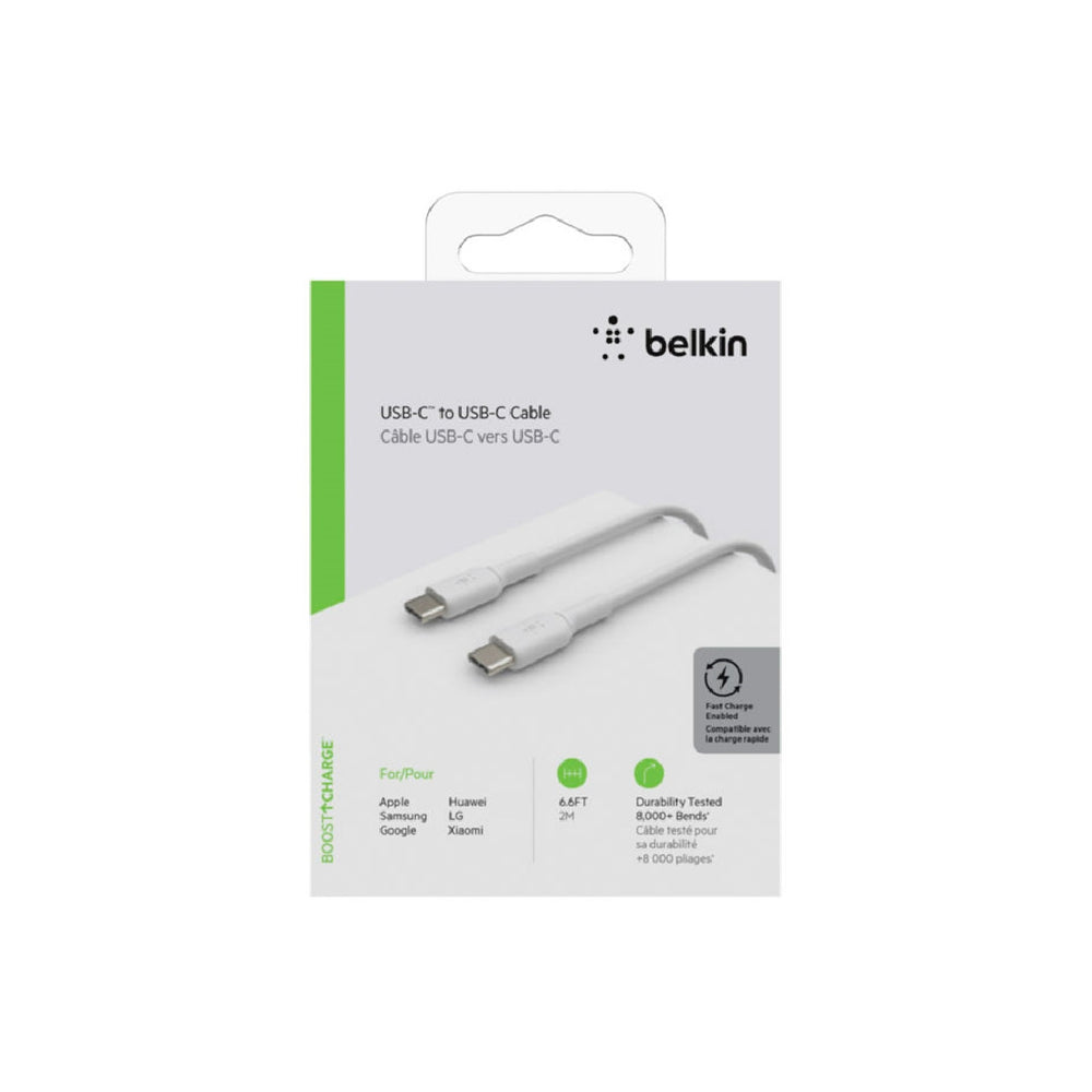 BELKIN - Cable Belkin Cab003bt2mwh Cable Usb-C a Usb-C Boost Charge Longitud 2 M Color Blanco