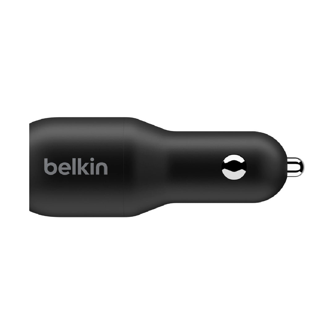 BELKIN - Cargador Para Coche Belkin Ccb002btbk Doble Usb-C PD 36w 18w X2 Boost Charge Color Negro