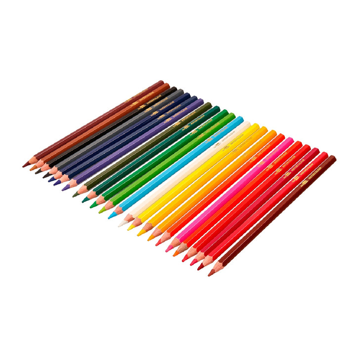 LIDERPAPEL - Lapices de Colores Acuarelables Liderpapel Caja de 24 Unidades Colores Surtidos