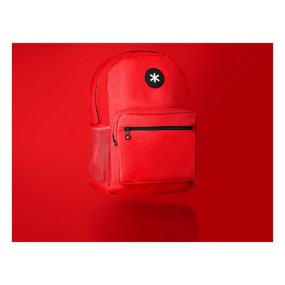 ANTARTIK - Cartera Antartik Mochila Con Asa y Bolsillo Frontal Concremallera Color Rojo 320x140x430 mm