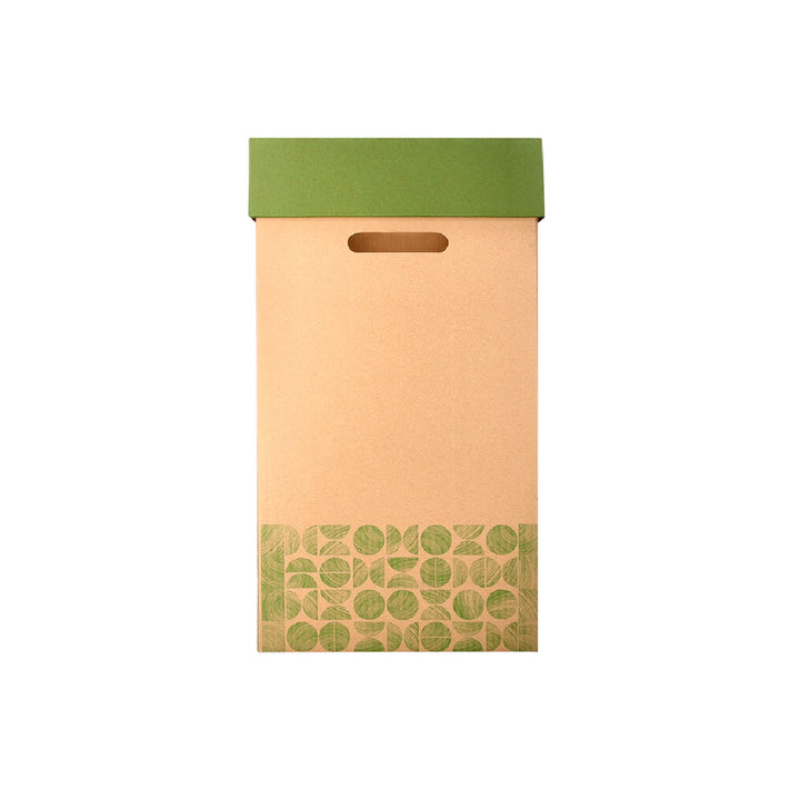 LIDERPAPEL - Contenedor Papelera Reciclaje Liderpapel Ecouse Carton 100% Reciclado y Reciclable 70 Litros 450x350x650 mm