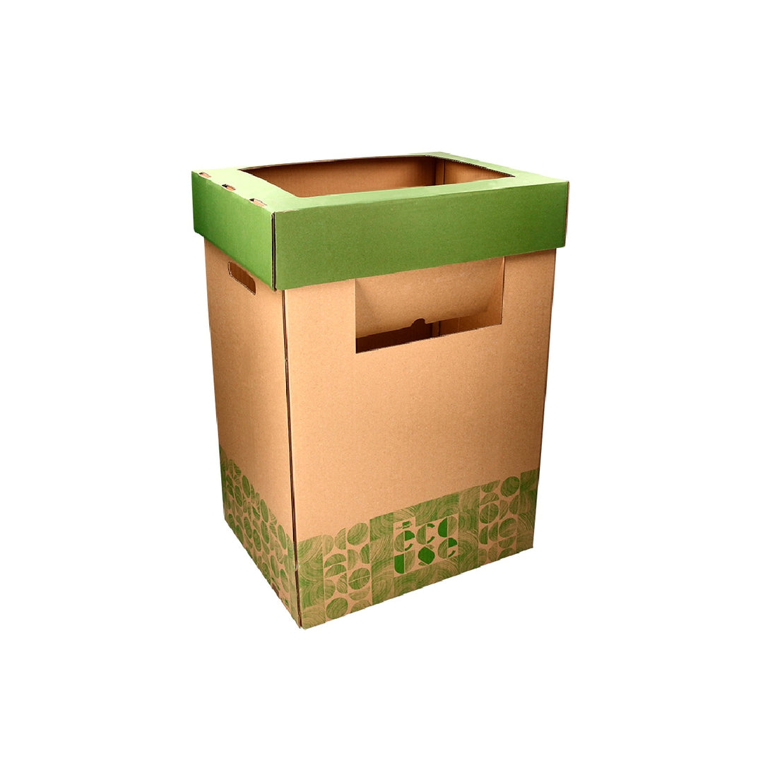 LIDERPAPEL - Contenedor Papelera Reciclaje Liderpapel Ecouse Carton 100% Reciclado y Reciclable 70 Litros 450x350x650 mm