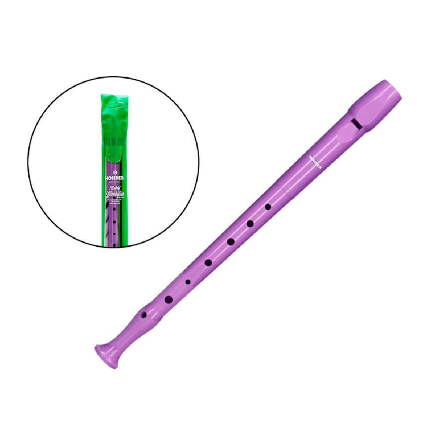 HOHNER - Flauta Hohner 9508 Color Lavanda Funda Verde y Transparente